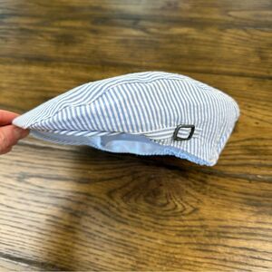 4/5 Janie and Jack Blue Seersucker Hat